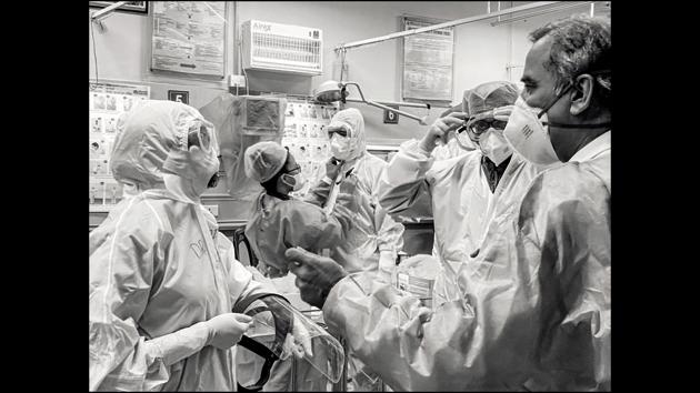 Dr. Rajesh Malhotra and his intrepid team of doctors, nurses and health workers, led by AIIMS director Dr. Randeep Guleria, saved hundreds of lives and became demigods we prayed to, as Delhi faced the fury of the virus. (Parul Sharma)
