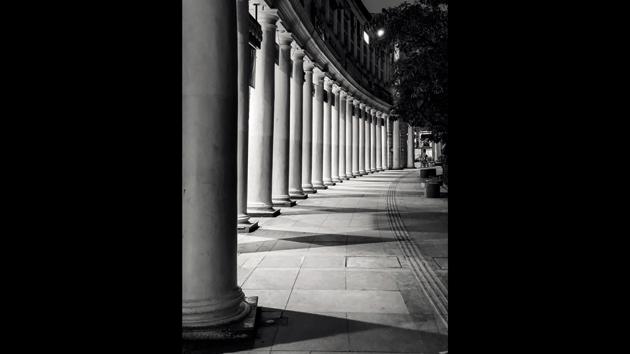 “Named after the Duke of Connaught and built in the 1930s, Connaught Place’s majestic curving columns weave in and out of nooks and corners with legendary restaurants, movie theatres reminiscent and book stores.” (Parul Sharma)