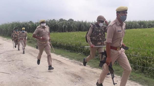 Four teams have been conducting a combing operation in the fields to arrest the suspect who has most likely hidden there.(Police media cell)