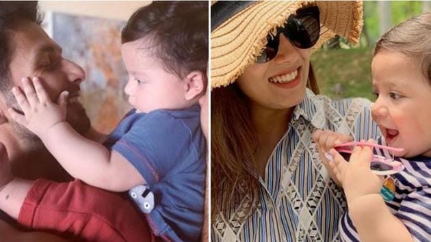 Shahid Kapoor, wife Mira Rajput with their son, Zain Kapoor.