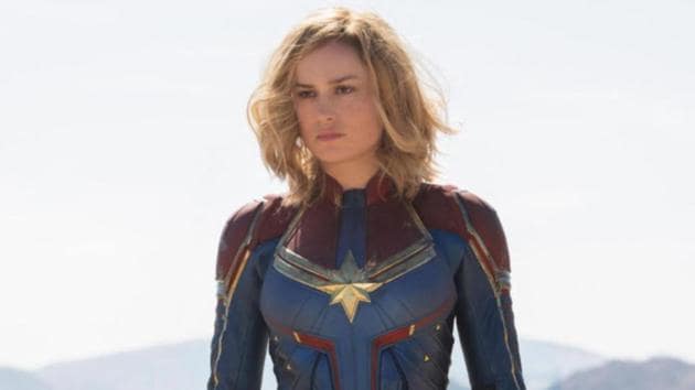 Brie Larson in a still from Captain Marvel.