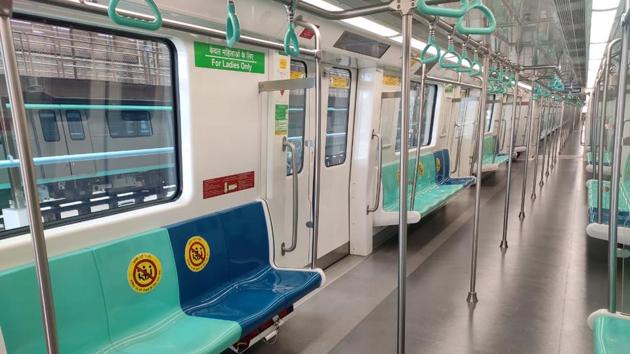 NMRC runs the 29.7-km Aqua Line which connects Noida Sector 51 to Greater Noida’s Depot Station.(HT Photo) NMRC runs the 29.7-km Aqua Line which connects Noida Sector 51 to Greater Noida’s Depot Station.(HT Photo)