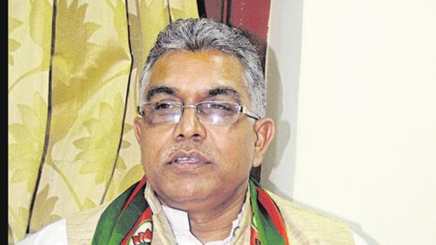 President of West Bengal BJP Dilip Ghosh.(Prateek Choudhury/Hindustan Times)