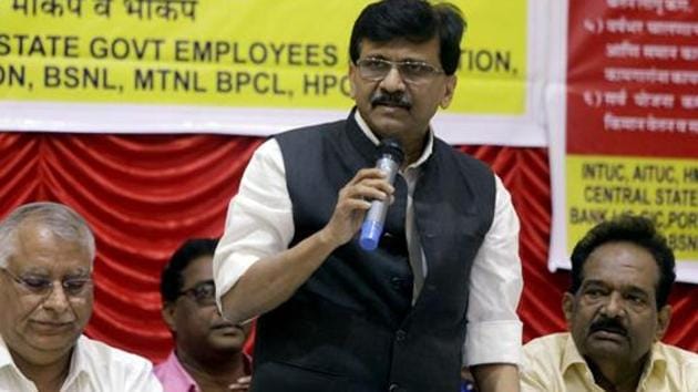 Shiv Sena leader Sanjay Raut hit out at the BJP and Kangana Ranaut while defending Mumbai Police.(ANi Photo) Shiv Sena leader Sanjay Raut hit out at the BJP and Kangana Ranaut while defending Mumbai Police.(ANi Photo)
