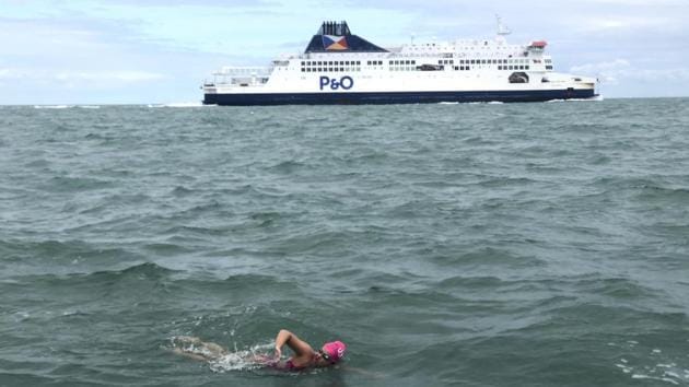 The image shows long distance swimmer Vera Rivard, 16.(AP)