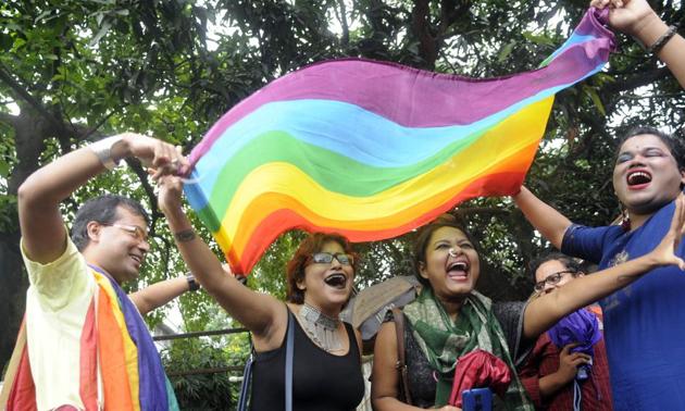 The LGBTQI+ were jubilant after the SC verdict in 2018, which abolished penalisation of people for their sexual orientation and ordered that gay sex among consenting adults is not an offence.(Photo: Samir Jana/HT (Photo for representational purposes only))