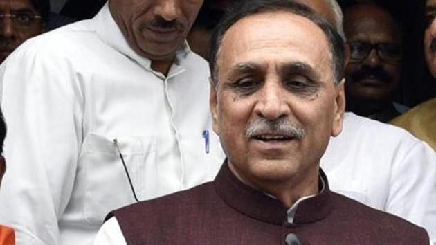 Gujrat Chief Minister Vijay Rupani(Mohd Zakir/HT PHOTO)