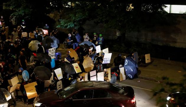 Protests in Rochester against killing of Daniel Prude.(Reuters)