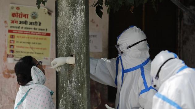Over 3.2 million samples have been tested in Karnataka so far out of which 76,761 samples were tested on Saturday. (AP Photo. Representative image) Over 3.2 million samples have been tested in Karnataka so far out of which 76,761 samples were tested on Saturday. (AP Photo. Representative image)