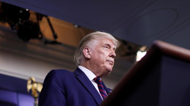 US President Donald Trump speaks during a news conference at the White House in Washington, US. (REUTERS) US President Donald Trump speaks during a news conference at the White House in Washington, US. (REUTERS)