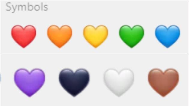 Heart emojis: Here’s what each colour stands for(WhatsApp screenshot)