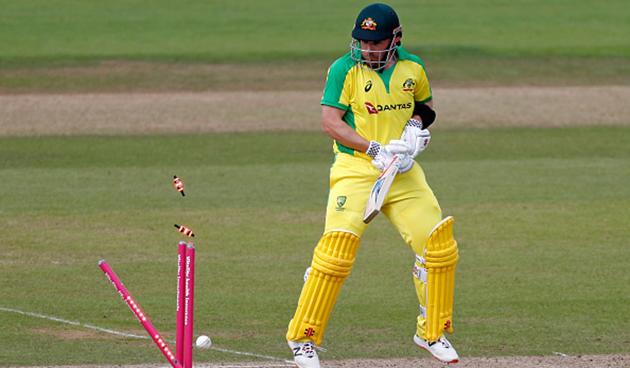 Captain Aaron Finch hit 40 runs off 33 balls, with four boundaries and two sixes, but the visitors’ total always looked within the reach of second-ranked England (getty)