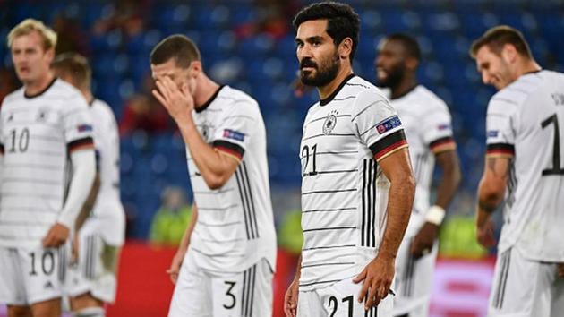Germany’s midfielder Ilkay Gundogan (C) looks on as Germany were held to a draw.(Getty Images) Germany’s midfielder Ilkay Gundogan (C) looks on as Germany were held to a draw.(Getty Images)