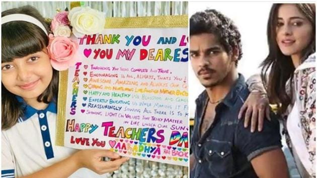 Aaradhya Bachchan made a sweet poster for her teachers. Ishaan Khatter and Ananya Panday shared the release date of their film Khaali Peeli.