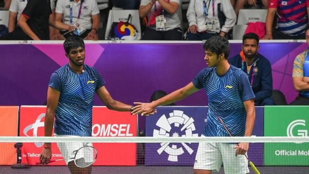 File image of Indian badminton players Satwiksairaj Rankireddy [L] and Chirag Shetty.(PTI Image)