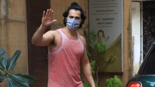 Actor Varun Dhawan, who will next be seen in Coolie No 1, opposite Sara Ali Khan, spotted in Juhu. (Varinder Chawla)