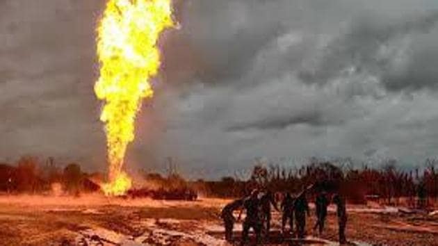 Last week, Assam industry minister Chandra Mohan Patowary told the state assembly that it would take another 6-8 weeks to douse the fire at Baghjan. (HT FILE PHOTO.)