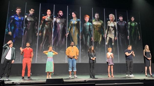 The cast of Marvel’s Eternals at San Diego Comic Con.