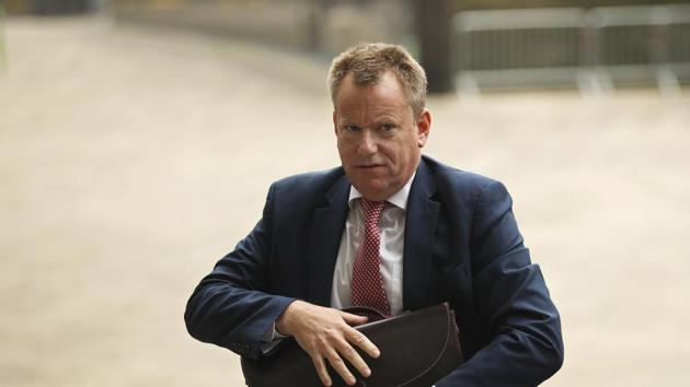 FILE - In this file photo dated Monday, Oct. 7, 2019, United Kingdom's Brexit advisor David Frost arrives at EU headquarters for a technical meeting on Brexit, in Brussels. (AP) FILE - In this file photo dated Monday, Oct. 7, 2019, United Kingdom's Brexit advisor David Frost arrives at EU headquarters for a technical meeting on Brexit, in Brussels. (AP)