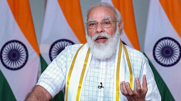 Prime Minister Narendra Modi addresses the inaugural session of Governors’ Conference on National Education Policy on Monday. (PTI File Photo) Prime Minister Narendra Modi addresses the inaugural session of Governors’ Conference on National Education Policy on Monday. (PTI File Photo)