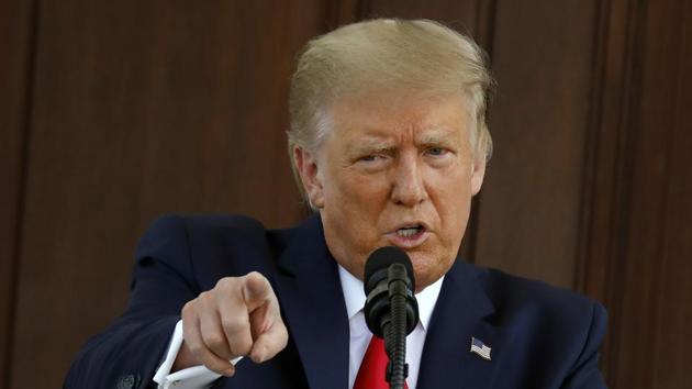 US president Donald Trump during a news conference on the North Portico of the White House in Washington.(Bloomberg File Photo) US president Donald Trump during a news conference on the North Portico of the White House in Washington.(Bloomberg File Photo)