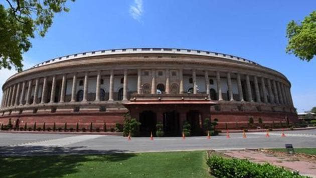 A view of the Parliament House in Delhi.(Mohd Zakir/HT PHOTO) A view of the Parliament House in Delhi.(Mohd Zakir/HT PHOTO)