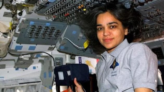 Astronaut Kalpana Chawla, STS-107 mission specialist, is pictured on the flight deck of the Earth-orbiting Space Shuttle Columbia one day after the launch. Astronaut Kalpana Chawla, STS-107 mission specialist, is pictured on the flight deck of the Earth-orbiting Space Shuttle Columbia one day after the launch.