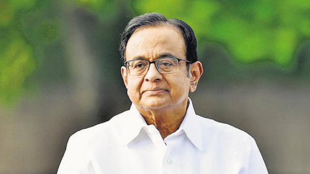 Attacking the government, Chidambaram asked, “How much did each beneficiary get under the PM Garib Kalyan Yojana? Was it ‘relief’ in any real sense or tokenism?”(Ajay Aggarwal/HT PHOTO)