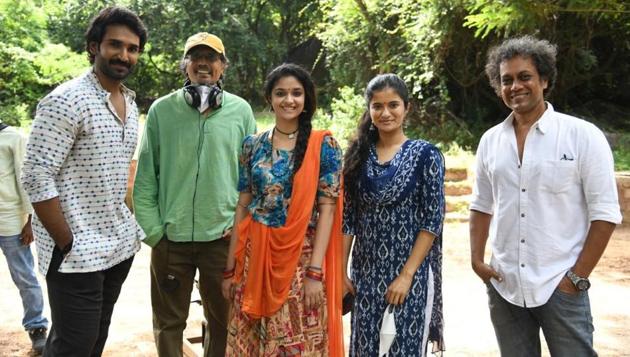 Keerthy Suresh on sets of Good Luck Sakhi.