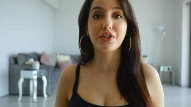 Nora Fatehi in a still from her WAP challenge video.