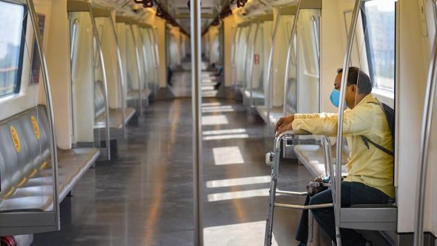 A total of six lines have been made serviceable since Monday—the Yellow Line (Huda City Centre-Samaypur Badli), Blue Line (Dwarka sector-21-Vaishali/Noida Electronic City), Pink Line (Majlis Park-Shiv Vihar), along with the Red, Green and Violet lines.(PTI)