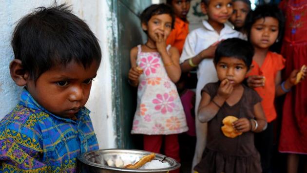The National Health and Family Welfare Phase 4 survey has put the malnutrition level in Chhattisgarh at 37 per cent. (HT PHOTO) The National Health and Family Welfare Phase 4 survey has put the malnutrition level in Chhattisgarh at 37 per cent. (HT PHOTO)