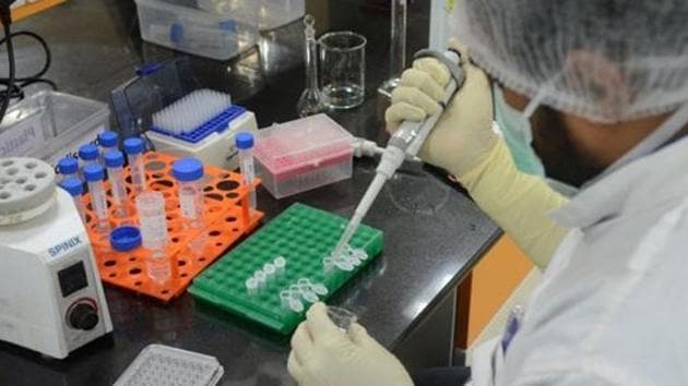 A research scientist works inside a laboratory of India's Serum Institute. (Reuters)