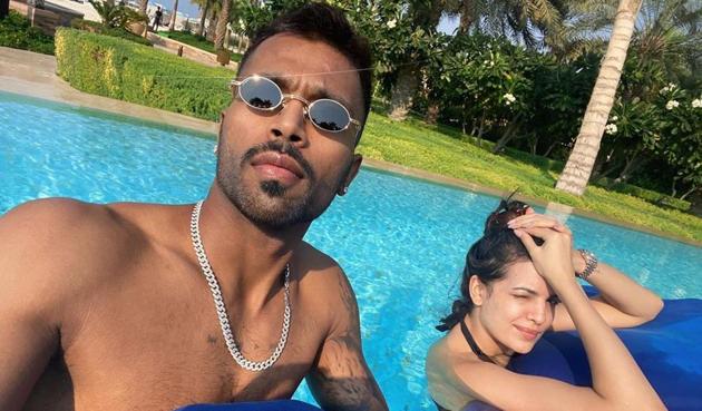 Natasa Stankovic shared a stunning poolside photo with Hardik Pandya.