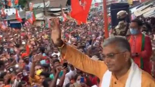 A day after his Covid-19 remarks, Ghosh however said that he was quoted out of context and that Covid-19 is still there. (Videograb) A day after his Covid-19 remarks, Ghosh however said that he was quoted out of context and that Covid-19 is still there. (Videograb)