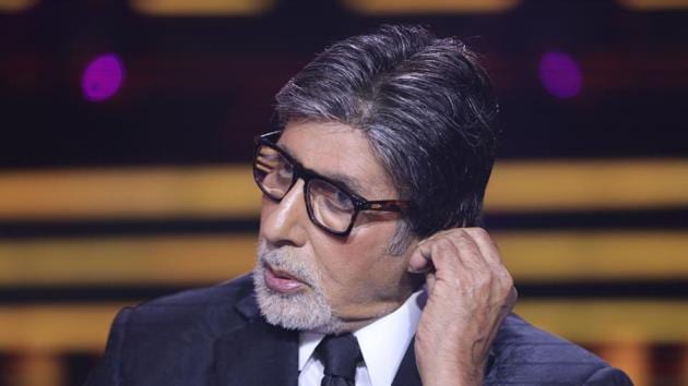 Amitabh Bachchan on the sets of Kaun Banega Crorepati.