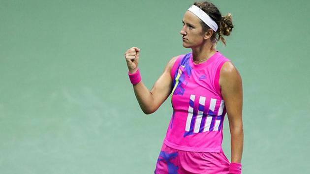 Victoria Azarenka celebrates her win against Serena Williams of the US(Getty Images)