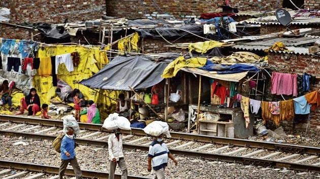 Targeting the AAP, the BJP said despite being in power for over five years, the ruling party has done little to rehabilitate slum dwellers.(Sanchit Khanna/ Hindustan Times) Targeting the AAP, the BJP said despite being in power for over five years, the ruling party has done little to rehabilitate slum dwellers.(Sanchit Khanna/ Hindustan Times)
