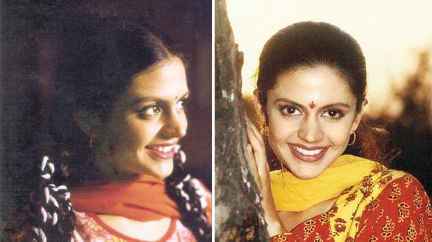 The two looks of Mandira when she was shooting for Aurat