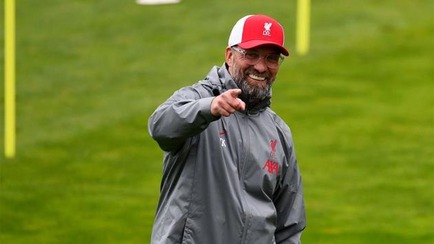 Jurgen Klopp, manager of Liverpool during a training session at Melwood Training Ground.(Getty Images)