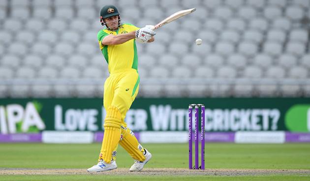 Mitchell Marsh scored 73 including six boundaries before falling LBW to Mark Wood (Getty)