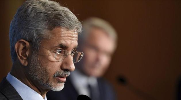 External affairs minister S Jaishankar participated in the session which marks the end of decades of war by coming together of Taliban and delegates appointed by the Afghanistan government in a historic moment.(REUTERS)