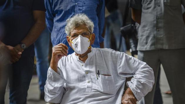 Reacting to the charge sheet, Yechury hit out at the government through a series of tweets. (PTI file photo) Reacting to the charge sheet, Yechury hit out at the government through a series of tweets. (PTI file photo)