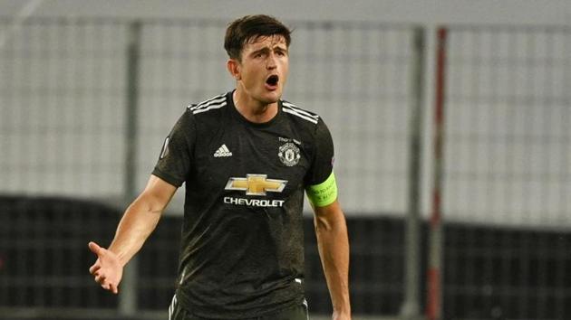 FILE PHOTO: Soccer Football - Europa League Semi Final - Sevilla v Manchester United - RheinEnergieSTADION, Cologne, Germany - August 16, 2020 Manchester United's Harry Maguire reacts(REUTERS)