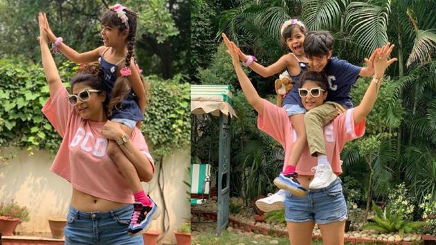 Tahira Kashyap has shared fresh pictures with her kids on Instagram.