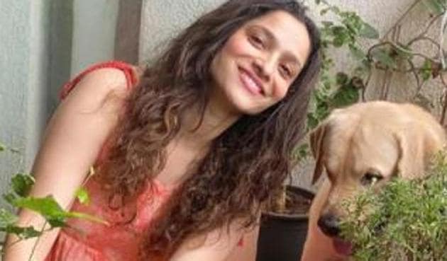 Ankita Lokhande posed with her dog as she did some gardening in Sushant Singh Rajput’s memory.