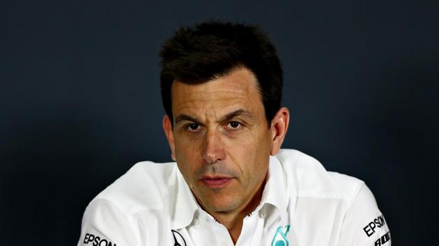 Mercedes GP Executive Director Toto Wolff talks in the Team Principals Press Conference during practice for the F1 Grand Prix of Azerbaijan at Baku City Circuit on April 26, 2019 in Baku, Azerbaijan.(Getty Images)
