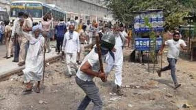 A major farmers’ movement has started gaining momentum in the state and protesters have announced to block all roads in Haryana on September 20, followed by a statewide yatra from September 27. (HT File) A major farmers’ movement has started gaining momentum in the state and protesters have announced to block all roads in Haryana on September 20, followed by a statewide yatra from September 27. (HT File)