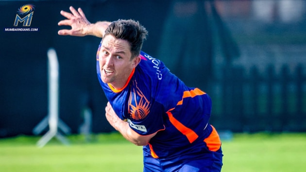 Trent Boult in practice.(@mipaltan)