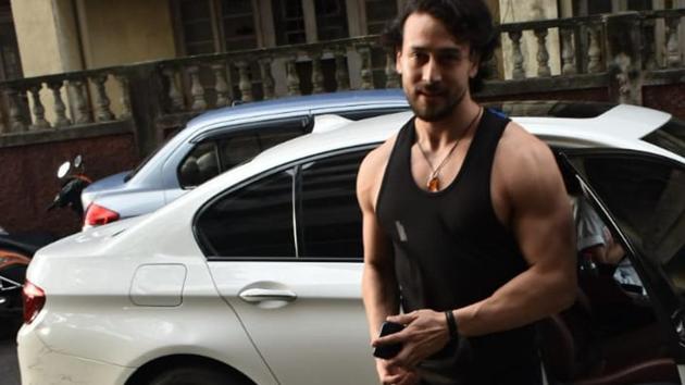 Actor Tiger Shroff, who will soon make his singing debut, spotted in Mumbai with his friend, actor Disha Patani. (Varinder Chawla)